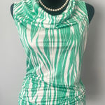 Alfani Green and White Women's Cowl Neck Top Photo 0