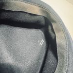 Eric Javits Womens Hat Navy Wool Satin black bow Fedora Church Dress wide brim Blue Photo 6