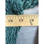 Free People  Sweater Womens XS Teal Chunky Knit Bell Sleeve Pullover V Neck Boho Photo 3