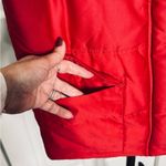 Jones Wear  Studio Red Puffer Zippered Vest with Pockets Size Medium Photo 4