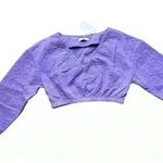 Emory park  Long Sleeve Quilted crop top size L purple Photo 2