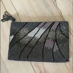 Fully beaded glass seed beads clutch purse glam Black Photo 0