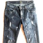 Nicole Benisti Distressed Jean Gray Size 28 Paint Splat NWOT Distressed Denim Photo 4