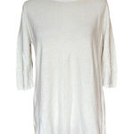 Eileen Fisher Ivory Sweater Top Lightweight Tencel Cotton Silk Womens Medium Photo 0