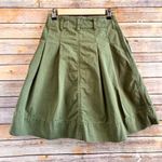 J.Crew Skirt Women’s Size 0 Olive Green Pleated Chino Trench A-Line Photo 1