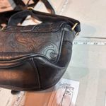 Vegan Leather embossed Adjustable Strap Purse Crossbody Sling Bag Black Small Photo 11