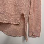 Rebecca Taylor Pink Leopard Linen Blend Sweater Size Large Photo 6