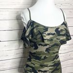 Rue 21 Green Camouflage Off Shoulder Ruffle Top Bodysuit Size Small Photo 2
