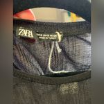 ZARA  Pleated Sheer Blouse.     Size-Snall Photo 3