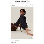 Urban Outfitters NWT  Vida Lace-Back Smocked Top Black Photo 6