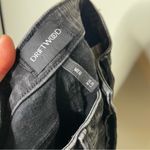 Driftwood  Meg Destroyed High Rise Cropped Jeans in Marble Black Raw hem 25 Photo 5