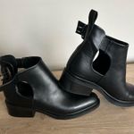 ZARA Black Leather Cut Out Booties Size 39 (9) Photo 2