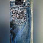Miss Me Denim Crystal Boot Cut Jeans 28 EUC Med Wash Low Rise Western JW5892B2U Photo 6
