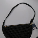 Universal Threads Universal Thread Woven Straw Half Moon Black Shoulder Bag Photo 3