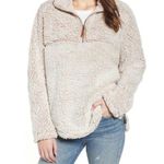 Thread & Supply Beige & Blush Two Tone Pullover Sherpa Jacket S Tan Photo 0