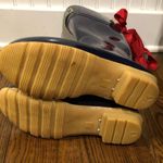 JOULES Navy Blue Tall Rain Boots with Red Bow and Toile Lining Size 9 Photo 6