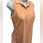 Peter Millar  Peach Collared Golf Tank Top Size XS 5 Button Logo Active Shirt UPF Photo 1