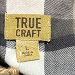 True Craft  women's size large long sleeve button up plaid flannel pink grey NWT Photo 6