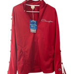 Champion Vintage champions athletic jacket snap sleeves red Xs women's track Photo 0