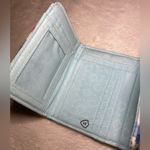 Vera Bradley Trifold Wallet ‘Floating Blossoms’ Teal & Pink Quilted Nylon EUC Photo 9