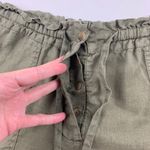 Michael Stars Olive Linen High Rise Shorts S Photo 1