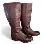 Frye  Phillip Harness Tall Riding Boots Brown Leather 76850 Women's‎ US 6B Photo 0