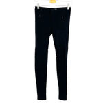 Vince Riding Pants Zip Front Pocket Black Ponte Knit Leggings Size 0 Photo 2
