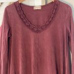 Altar'd State  Burgundy Lace Crochet Trim Tunic Swing Top Babydoll Dark Goth Photo 1