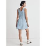 Madewell Denim Sleeveless Seamed Mini Dress Palomilla Wash Size 12 Photo 2