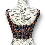 Endless Rose Anthropologie XS Black Velvet Floral Embroidered Top Whimsigoth NWT Photo 7