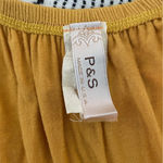 None P&S Bell Sleeve Boho Blouse Medium Mustard Yellow Tiered Sleeve Peasant Shirt M Photo 5