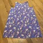 J. Jill Linen Sleeveless Floral Dress w Pockets Purple Medium LARGE Photo 12