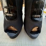 Christian Dior Patent Leather And Mesh
Peep Toe Lace Up Heeled Ankle Booti39 1/2 Photo 11