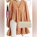 Free People  Estella Velvet Mini Dress In Rose Pearl Size Medium NWOT Photo 11