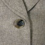 Le Suit  Petite tan gold long sleeve collared button down blazer jacket 4P Photo 5