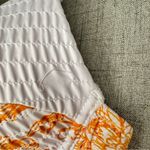 Floral Ruched Two Piece Bikini Set White Orange Tropical Shirred Cheeky Medium Photo 4