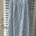 Linen Blend Blue and white midi dress Size M Photo 0