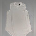 💜 NWT Simply Styled Sheer Tank Top Blouse White Size M Photo 0