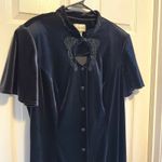 Fashion Bug Vintage Black Velvet Midi Dress with Back Tie Detail Size 20 Whimsigoth Romantic Photo 2