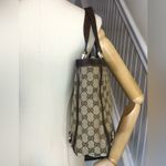 Gucci Jacquard GG Monogram D Ring E/W Tote Shoulder Bag Zipper Compartment Photo 5