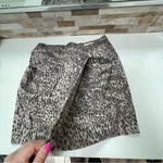 Cloth & Stone  Animal Print False Wrap Skirt Black Tan Sz M 100% Cotton NWT Photo 6