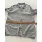 J. Jill Love Linen Essential Shirt Size L Gray Lightweight Lagenlook Coastal Size L Photo 9