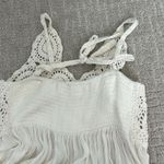 Free People “Insea” gauze crochet flowy maxi dress tiered tie back sleeveless Photo 8