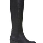 Dr. Scholl's Black Lindy Women's Wedge Tall Faux leather Boots size 10 Photo 1