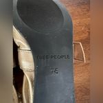 Free People Leather Gemini Ballet Flat Gold 7.5 Photo 6