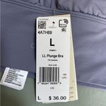 Adidas  Lavender Plunge Sports Bra‎ Size Large NWT Photo 3