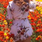 Sucrefas White Floral Romper Photo 3