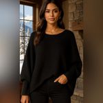 Pink Rose  Oversized Batwing Sweater Minimal Quiet Luxury Buttery Soft Winter XL Photo 1