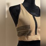 EUC DSG Sahara Sand and Pure Black Seamless Colorblock Sports Bra size large Tan Photo 1