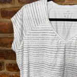 Nike White Dri‑Fit White Stripe Breeze Lightweight Running Shirt Women's Size XL Photo 1